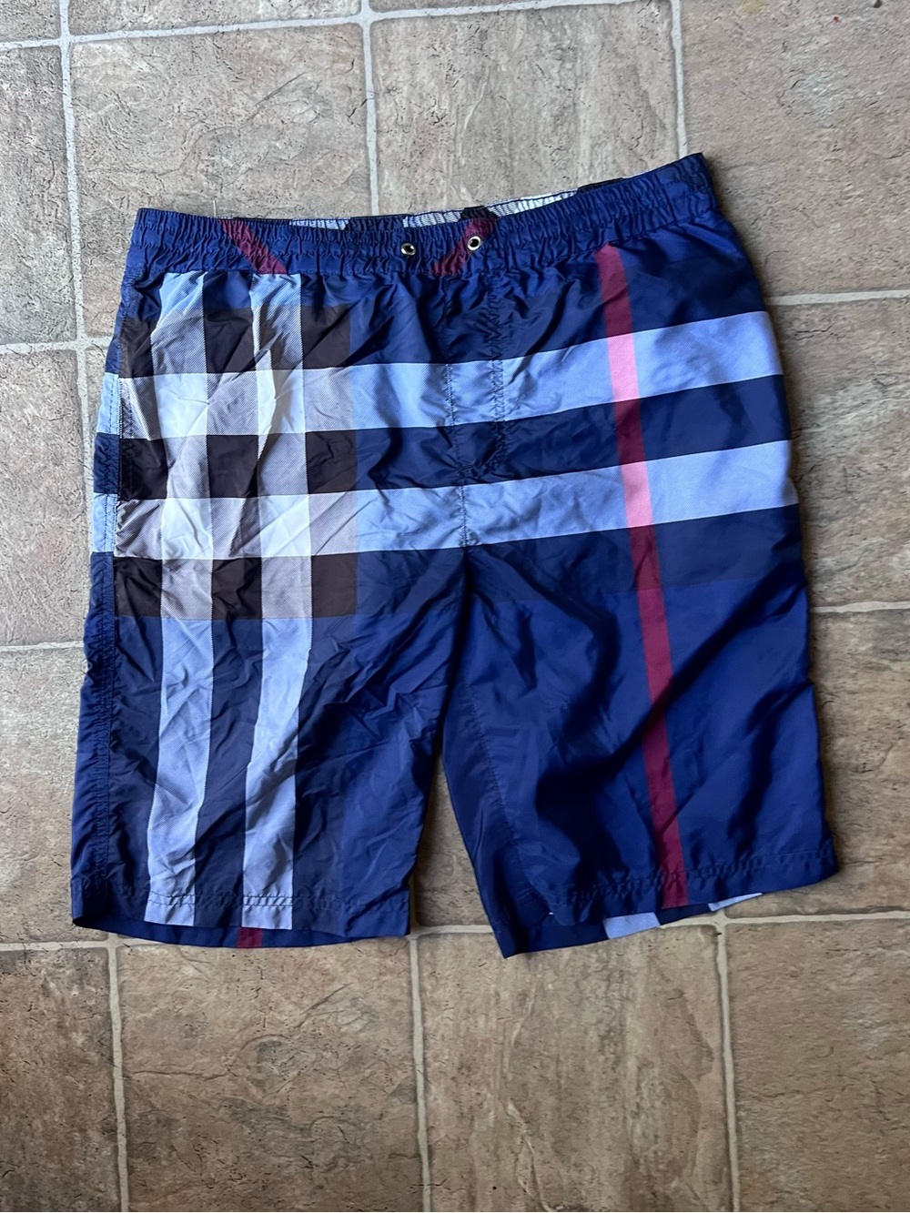 Burberry London Nova Check Swim Trunks - Size L
